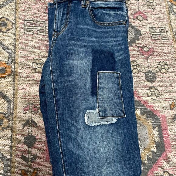 Cabi Slim Boyfriend Patchwork Jeans Size 0 - Picture 4 of 9